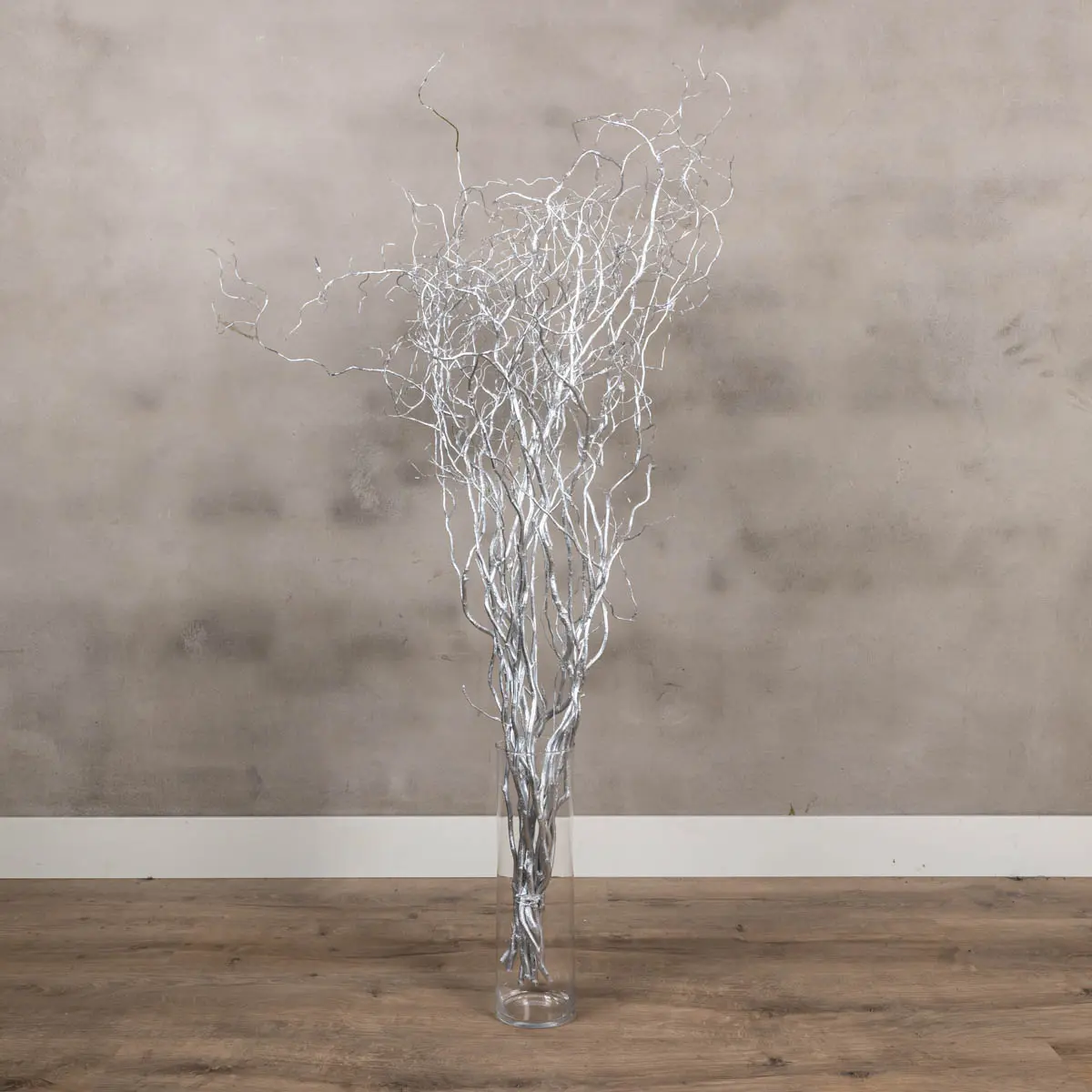10 Kronkelwilgtakken | Zilver | 120 cm