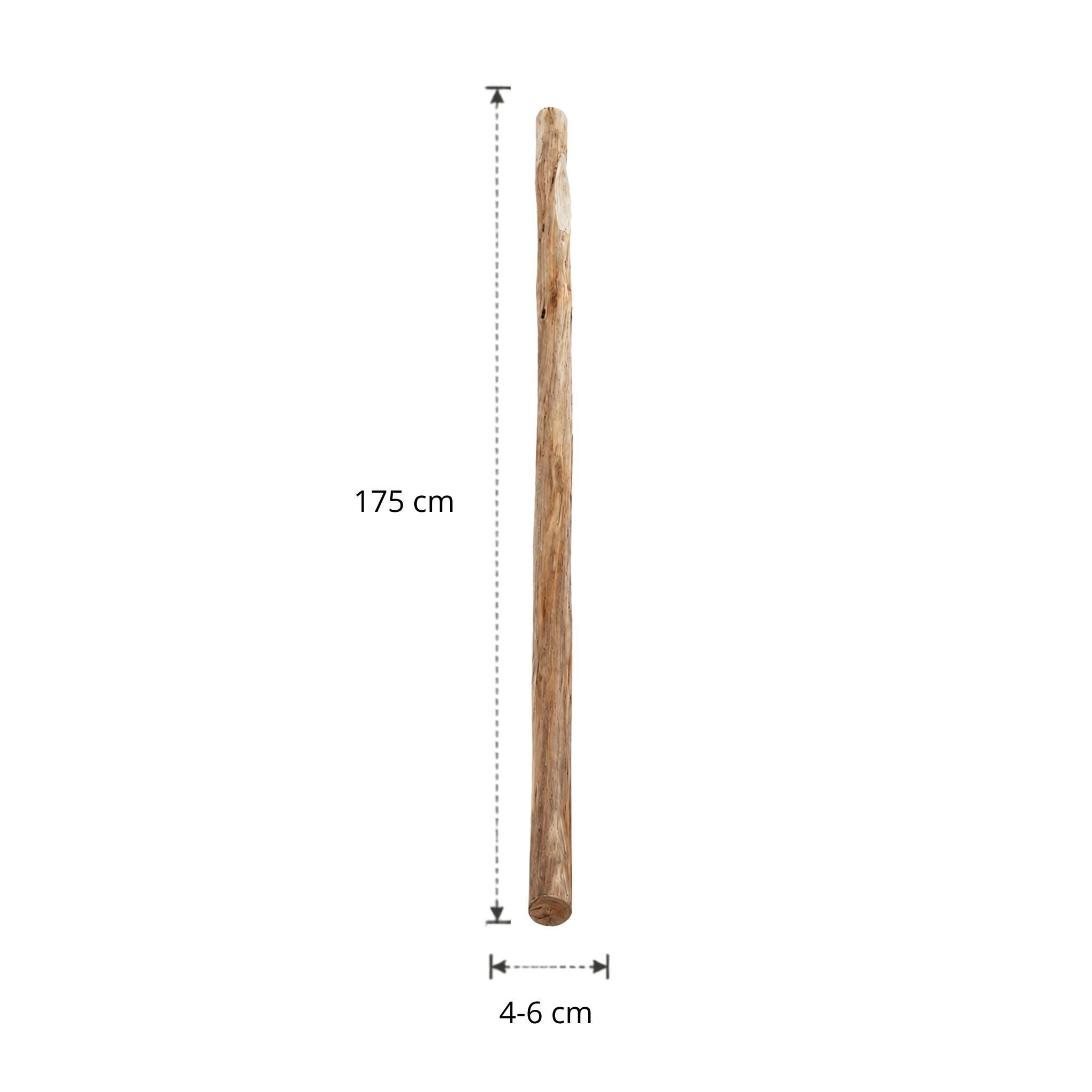Oud Eikenstam | 175 cm | Diameter van 4 tot 6 cm