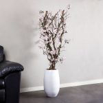 Bloesem kronkel boom zacht Roze ± 140 cm (Incl. witte pot)