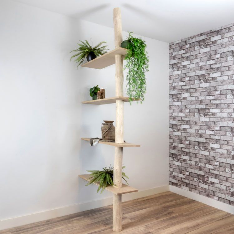 Roomdivider kast Alrik | Naturel | planken | | Decoratietakken