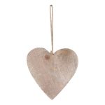 Decoratie Houten Hart Bruin 10 cm