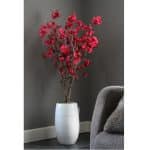 Fruit bloesemboom Fuchsia ± 140 cm (incl.witte  pot)