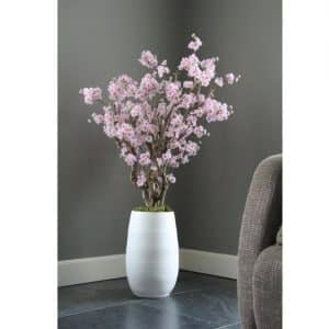 Fruit bloesemboom Roze ± 140 cm (incl.witte  pot)