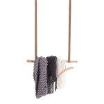 Hanger met Leder bandjes Bruin  1 m