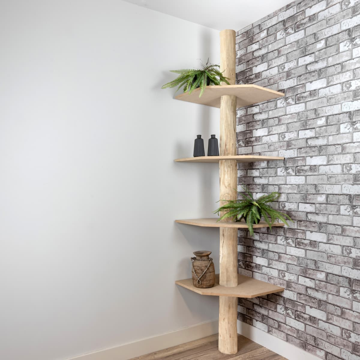 Boomstamhoekkast Naturel stam | Naturel planken | | Decoratietakken