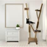 Houten Krabpaal met Naambord - H200 x B100 cm