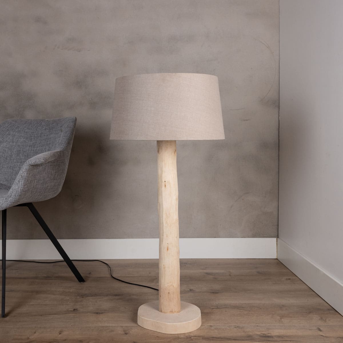 Bepalen presentatie terug Staande Lamp - Ontschorste Stam - 70cm | Decoratietakken