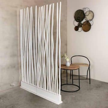 Roomdivider Wilg Wit 60 cm x 165 cm