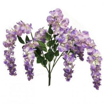 Wisteria Bloemen Tros Paars 75 cm