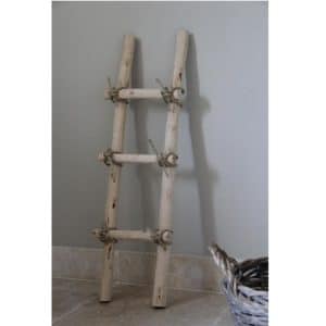 Decoratie Ladder Brocant met touw 100 cm