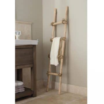 Decoratie Ladder Brocant met touw 150 cm