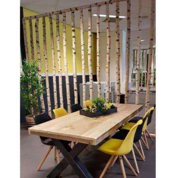 Roomdivider Berkenwand op maat gemaakt