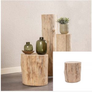 Boomstam zuil Naturel D ± 25 cm- 30 cm H 30 cm