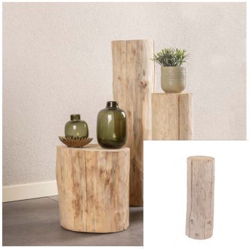 Boomstam zuil Naturel D ± 15 cm- 20 cm H 50 cm