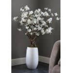 Fruit bloesemboom Wit ± 140 cm (incl. witte pot)