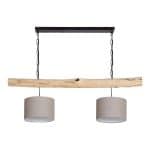 Hanglamp Brocante Stam met cilinder Lampenkapjes