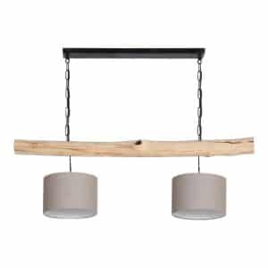Hanglamp Brocante Stam met cilinder Lampenkapjes