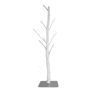 Witte Vertakte Stammen Boom 200 cm. Op RVS Voet