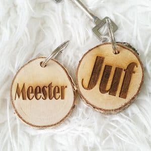 Meerdere Sleutelhanger met eigen tekst/ logo ± 5-6 cm