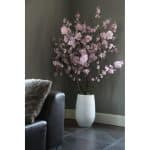 Roze Bloesemboom Dubbel ± 150 cm (incl.witte pot)