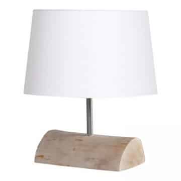 Tafellamp Halve Brocante Stam met Bridge Kap