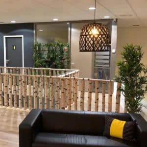 Roomdivider Berkenwandje op maat gemaakt