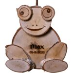 Berkenhouten kikker | Met of zonder eigen tekst | 20cm