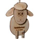 Berkenhouten schaap | Met of zonder eigen tekst | 40cm