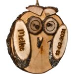 Berkenhouten uil | Met of zonder eigen tekst | 25cm