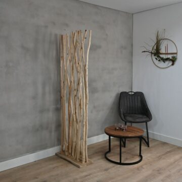 Teak Roomdivider | Jorn | Met naturel voet | 60x25x165