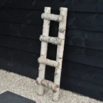 Berken Decoratieladder met halve stammen | 100cm