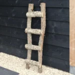Eiken Decoratieladder met halve stammen | 100cm