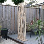 Teak Roomdivider | Jorn | Met naturel voet | 60x25x180