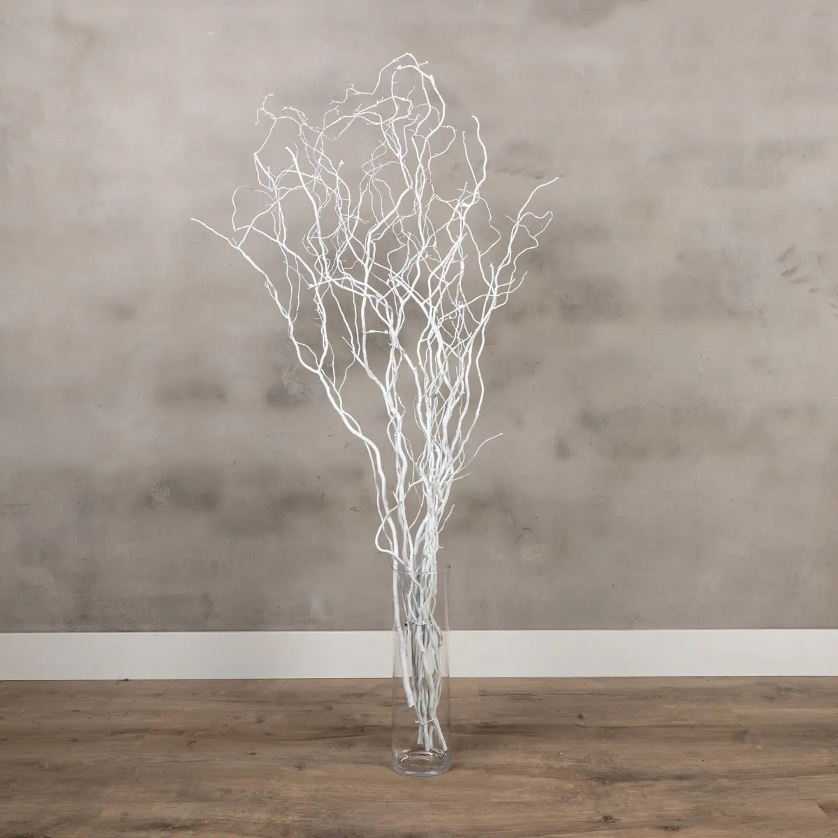 5 witte kronkelwilgtakken 150 cm