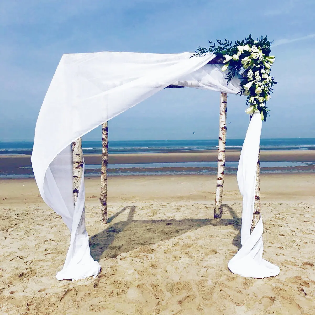 Berken Trouwprieel Beach 230cm