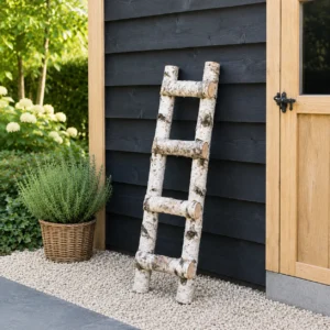 Berken ladder buiten 100 cm