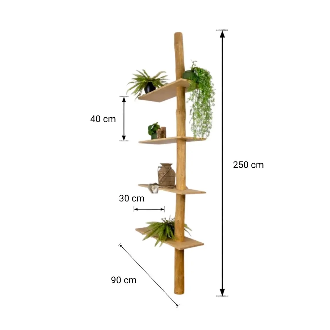 Boomstam Roomdivider _ Einar _ Old Naturel _ 90x30x250