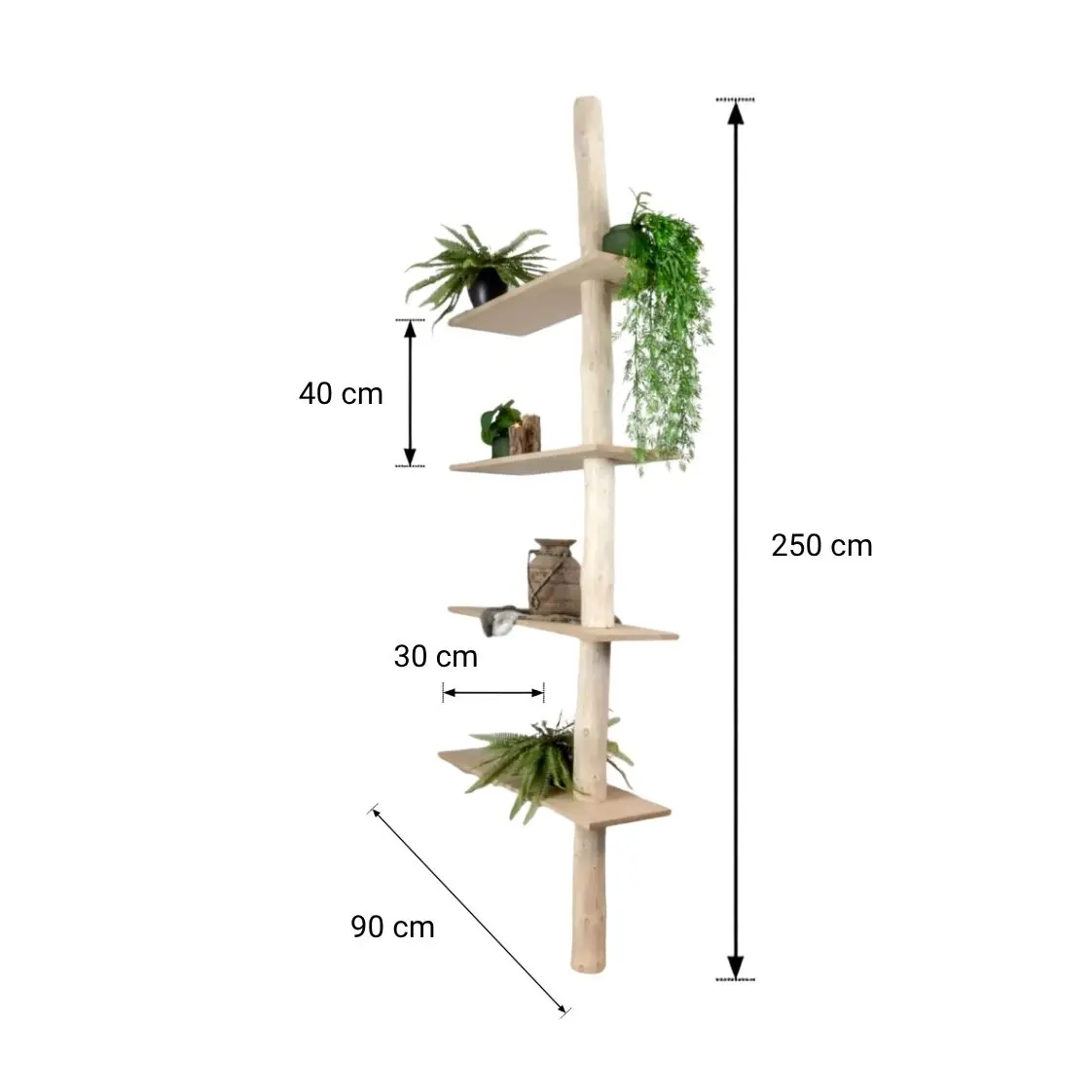 Boomstam Roomdivider _ Esper _ Naturel _ 90x30x250