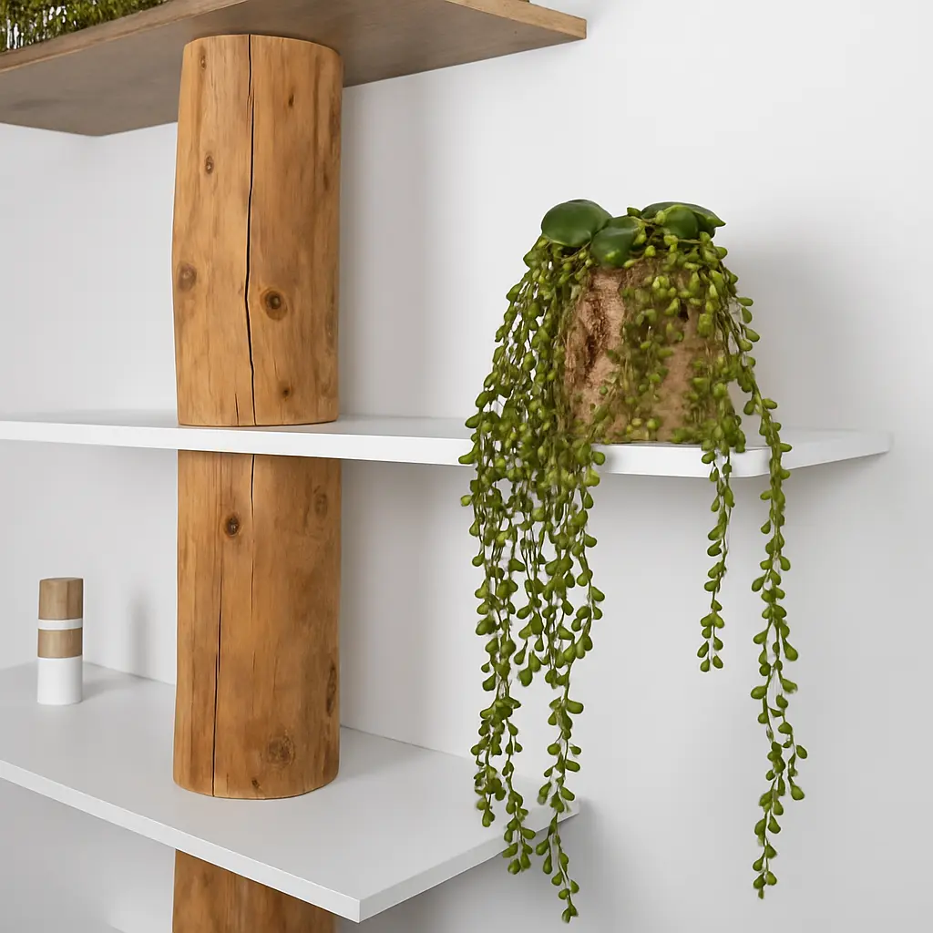 Boomstam Wandkast Tarik Old NaturelWit 110x30x250 (3)