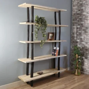 Boomstam hoge kast Magnus naturel-zwart 150 cm