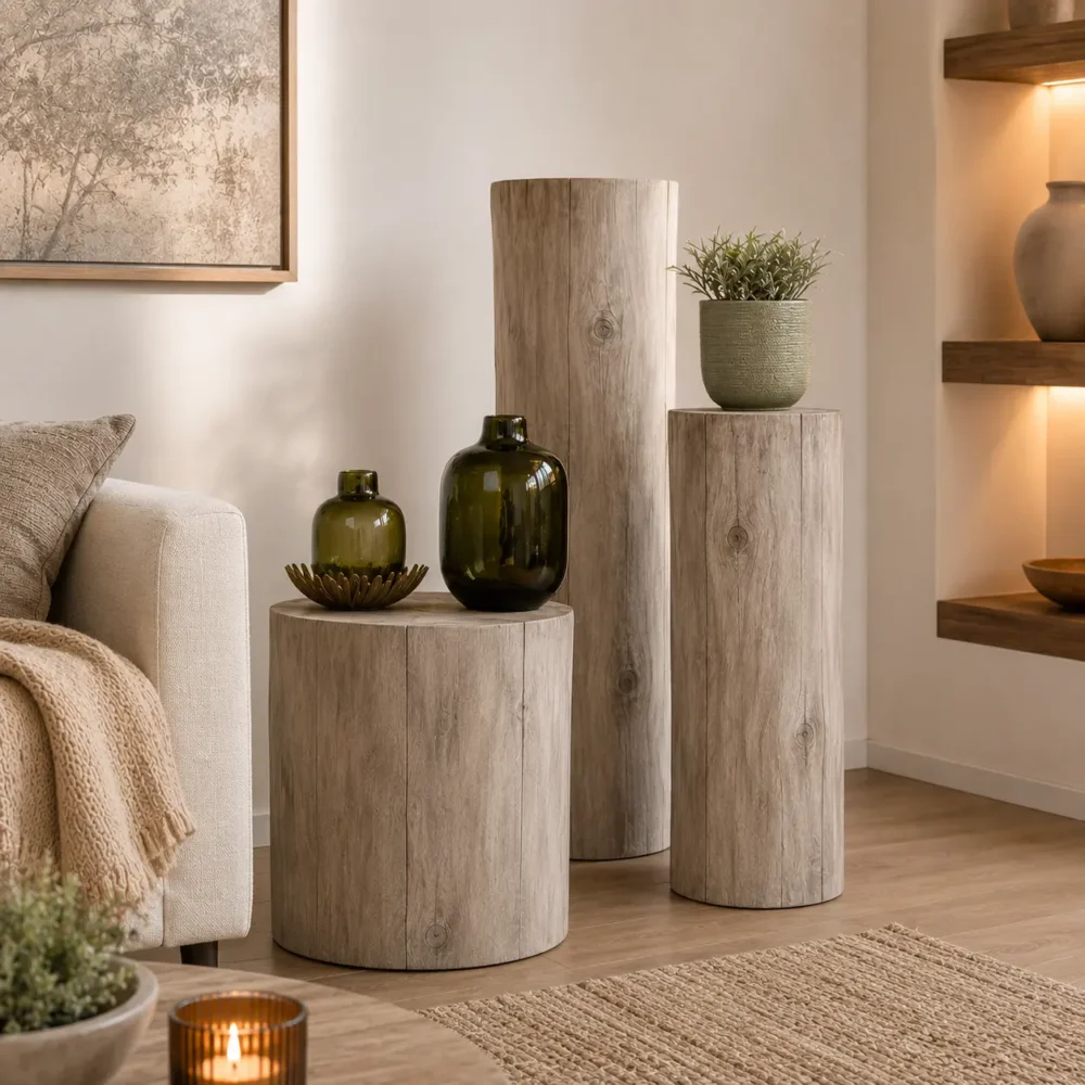 Boomstam zuil Grey