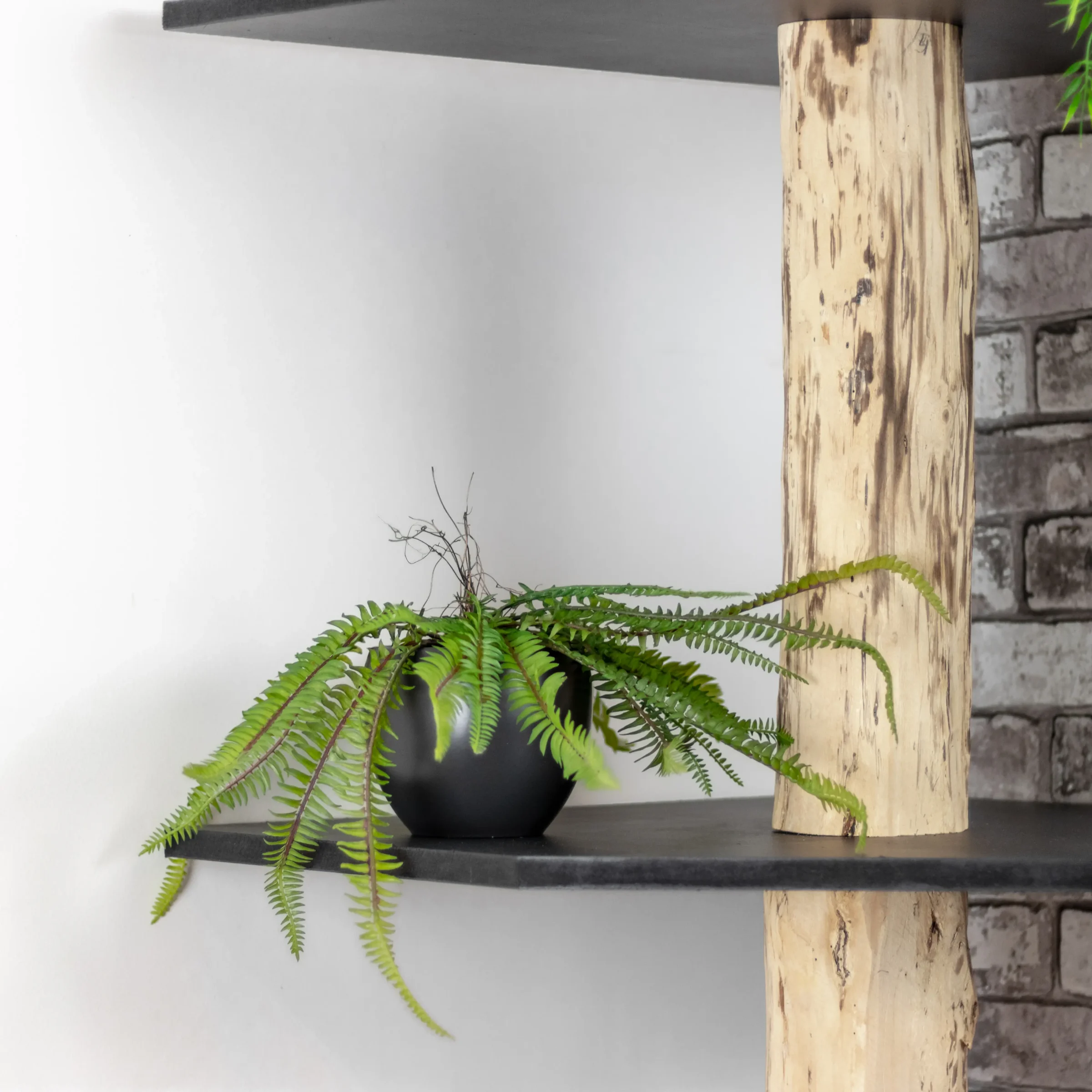 Boomstamhoekkast Tarik NaturelZwart 250cm (3)