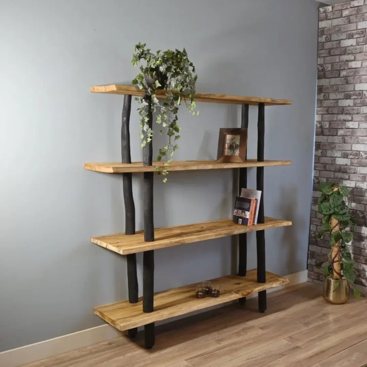 Boomstamkast Kiran Zwart Old Naturel 155cm