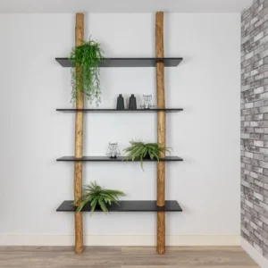 Boomstamwandkast Cedric OakZwart 250cm (2)