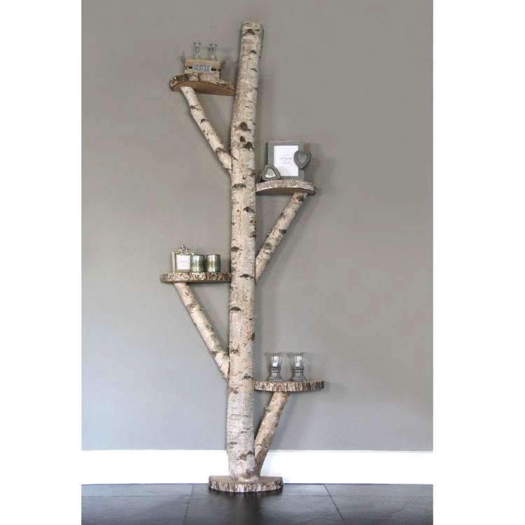 Decoratie wandboomstam berk (2)