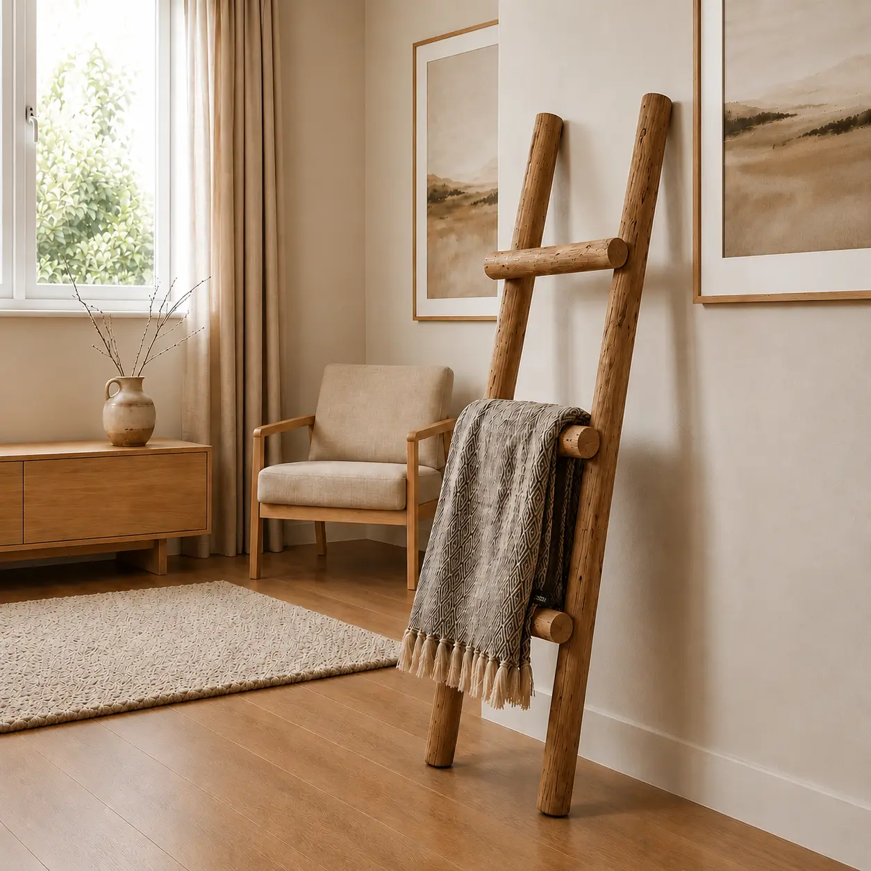 Boomstam Decoratieladder | Vita | Oak | 100x35
