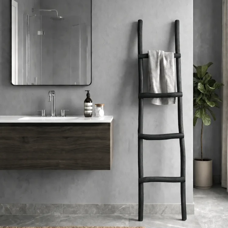 Decoratieladder zwart 150 cm