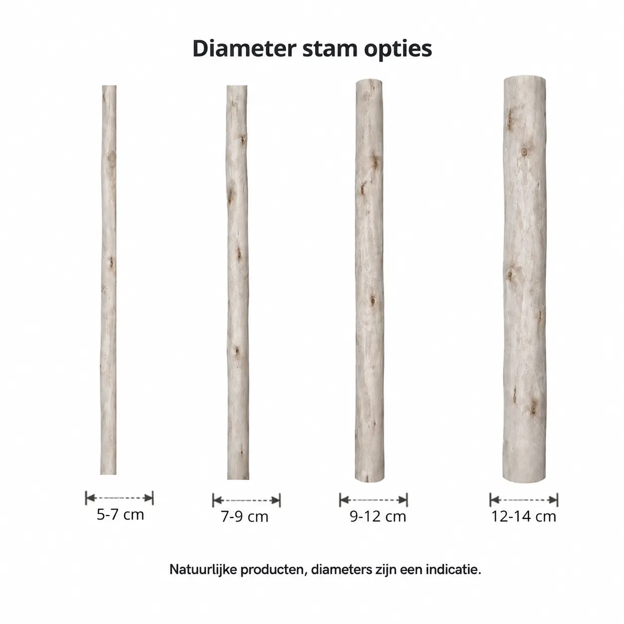 Diameter stamopties met white wash
