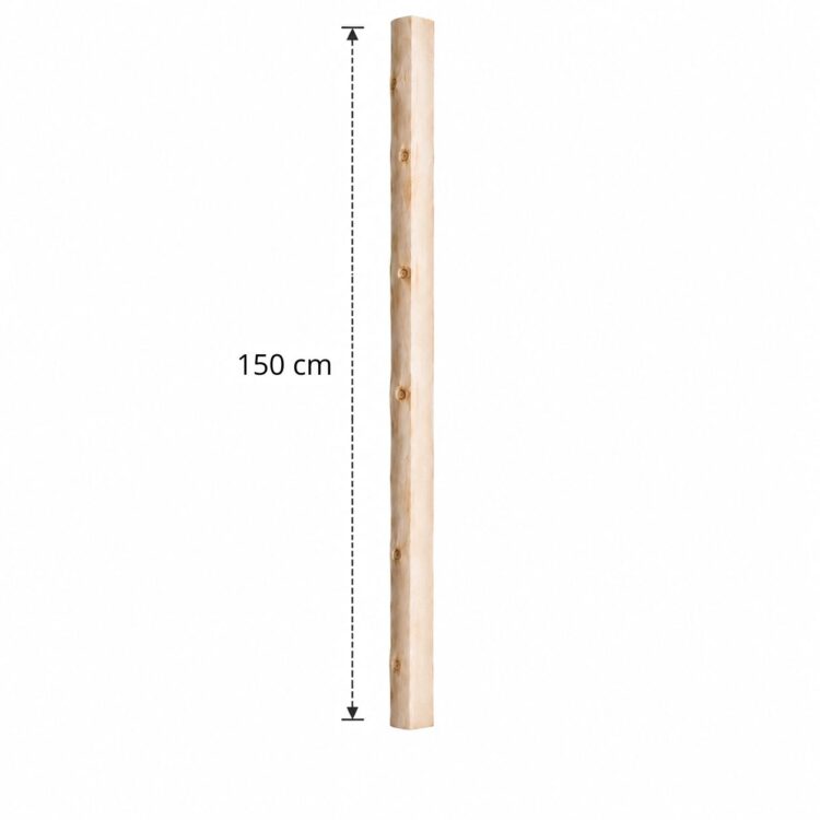 Halve ontschorste stam 150 cm