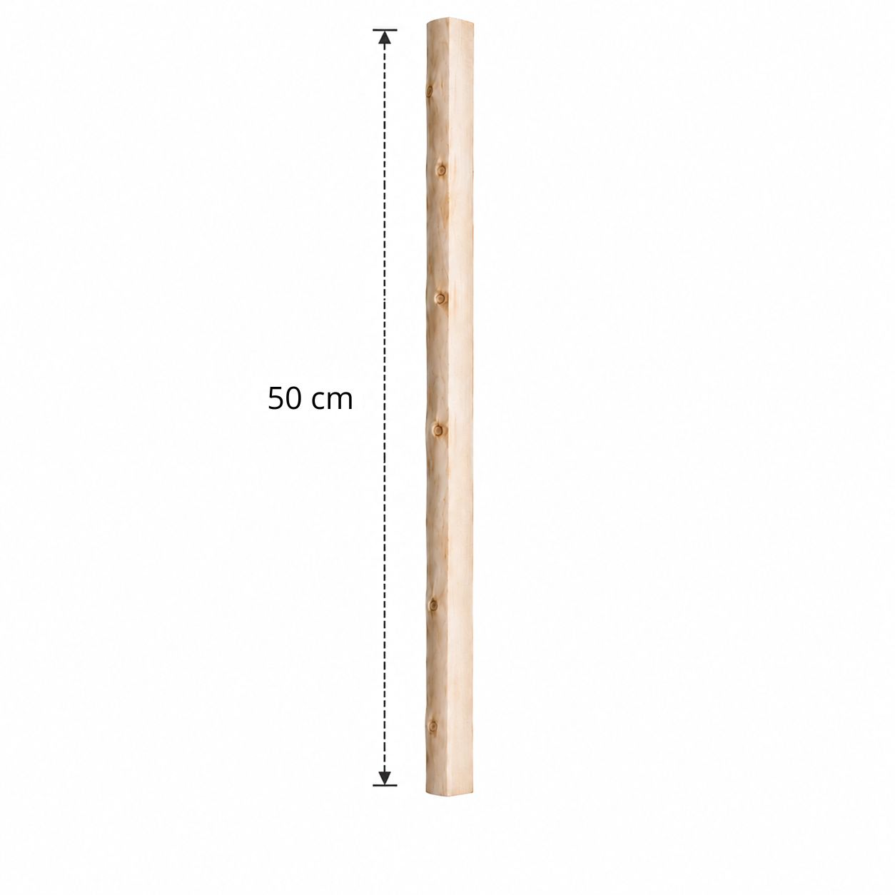 Halve ontschorste stam 50 cm